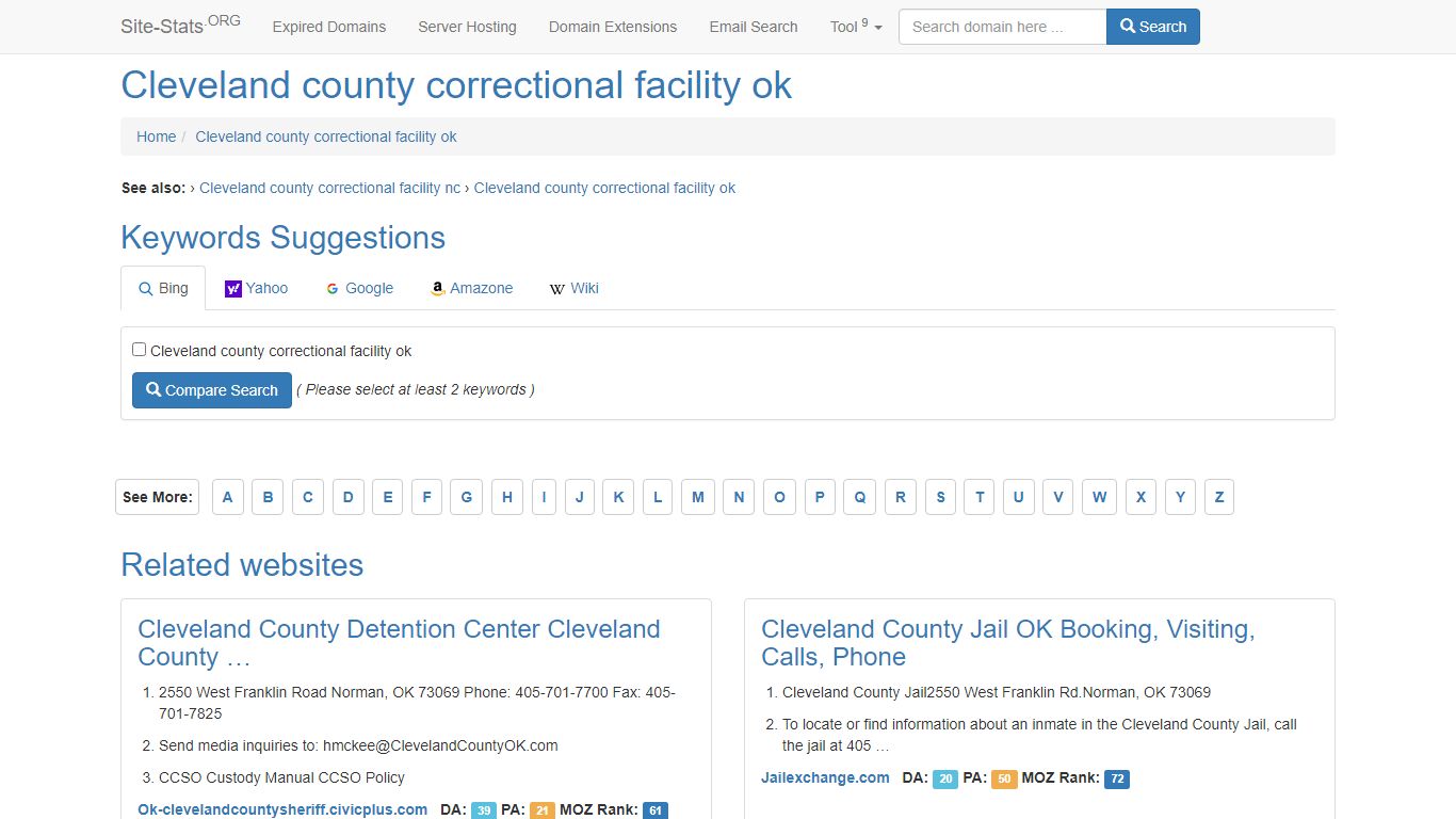 Cleveland county correctional facility ok