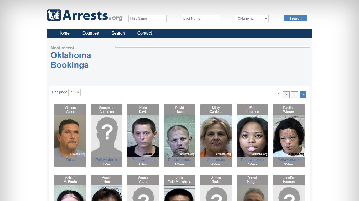 Oklahoma Arrests and Inmate Search